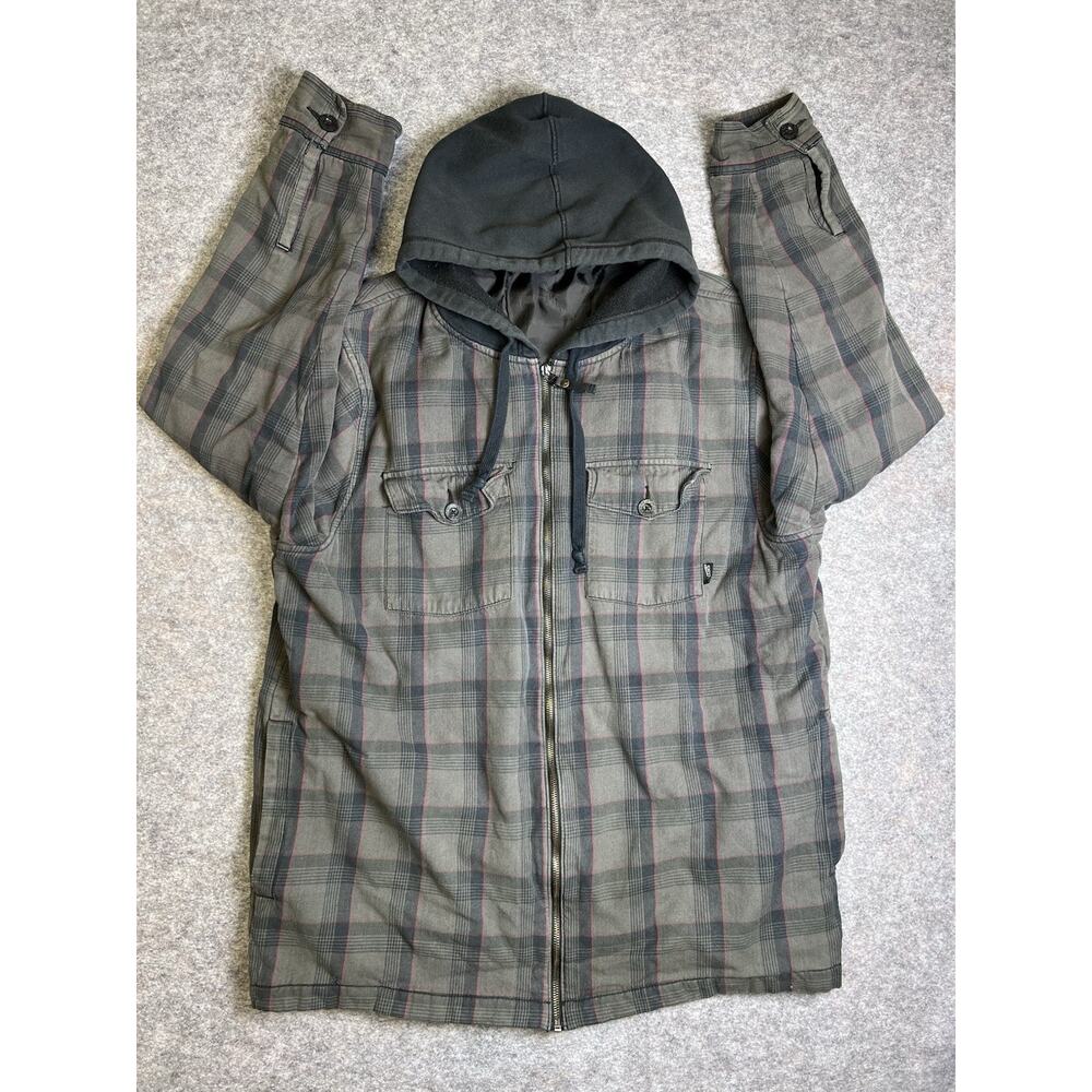 Vans PIEDMONT HOODED PLAID SHACKET Men’s Size XXL